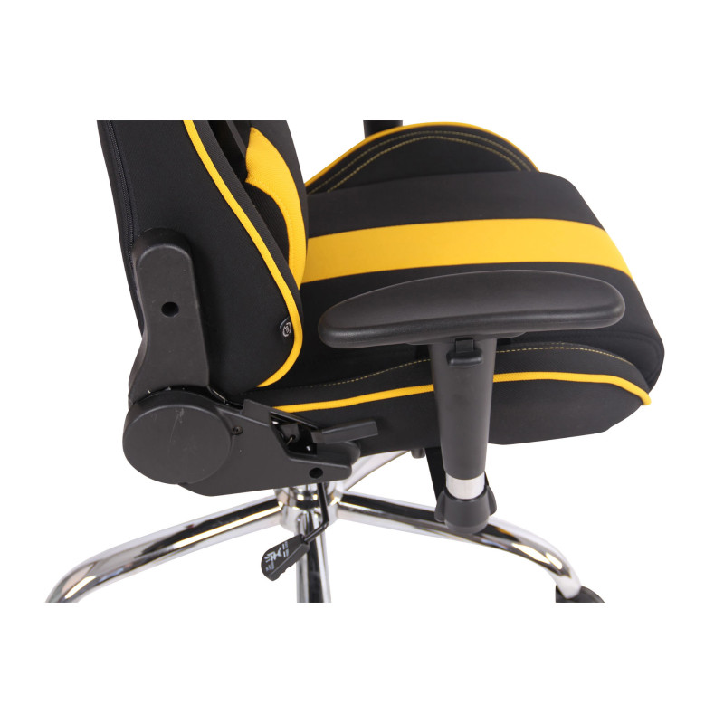 Chaise de bureau Limit XM en tissu noir/jaune