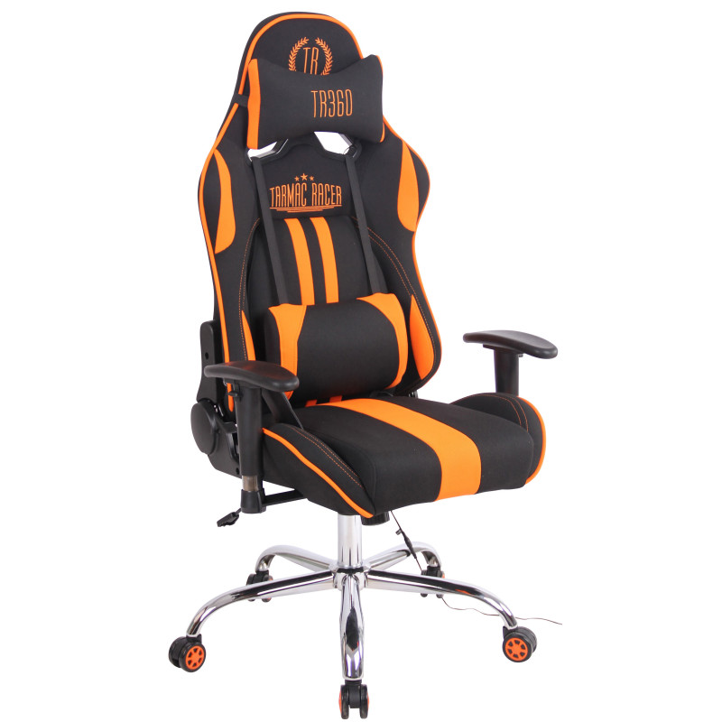 Chaise de bureau Limit XM en tissu noir/orange