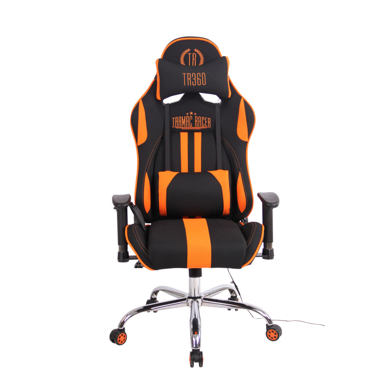 Chaise de bureau Limit XM en tissu noir/orange