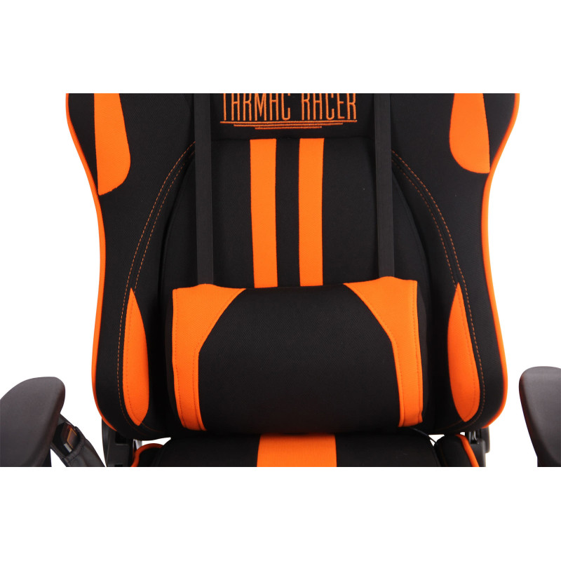 Chaise de bureau Limit XM en tissu noir/orange