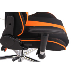 Chaise de bureau Limit XM en tissu noir/orange