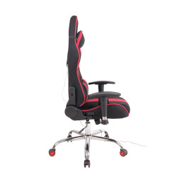 Chaise de bureau Limit XM en tissu noir/rouge