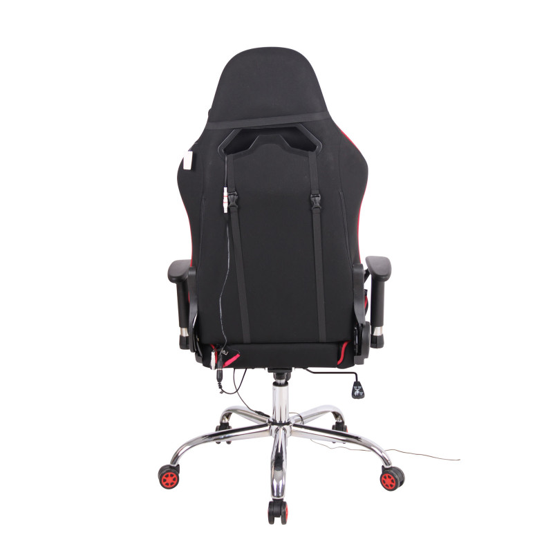 Chaise de bureau Limit XM en tissu noir/rouge