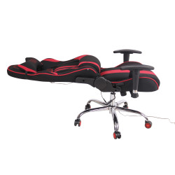 Chaise de bureau Limit XM en tissu noir/rouge