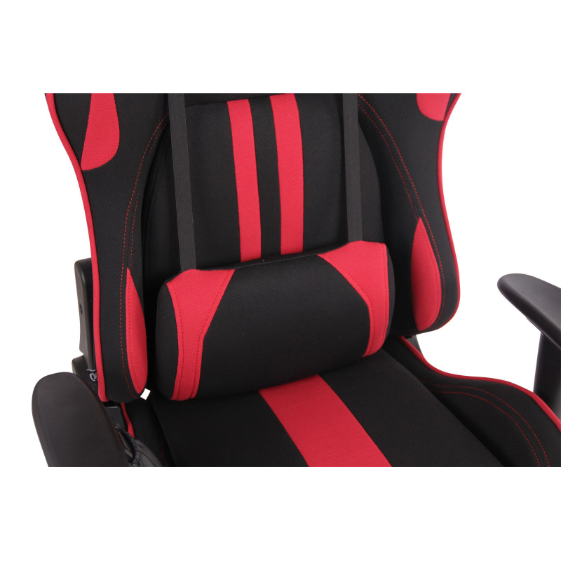 Chaise de bureau Limit XM en tissu noir/rouge