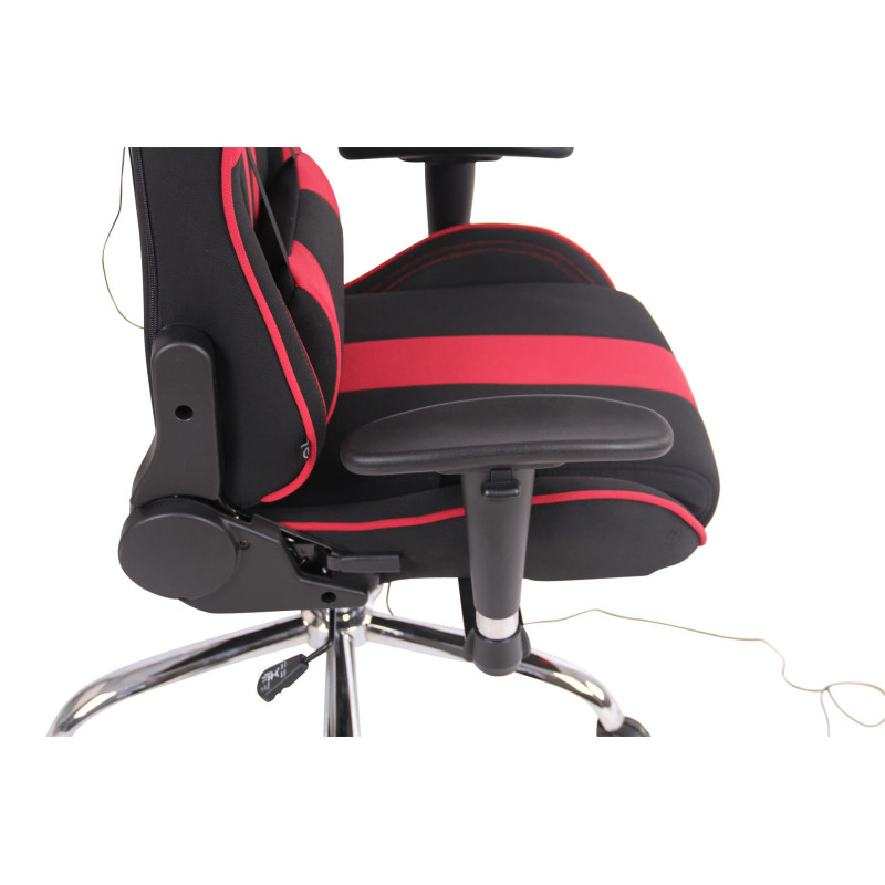 Chaise de bureau Limit XM en tissu noir/rouge