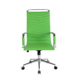 Chaise de bureau Batley en similicuir vert