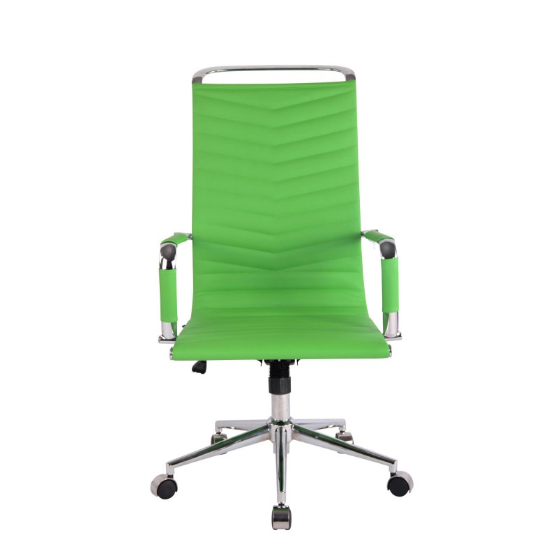 Chaise de bureau Batley en similicuir vert