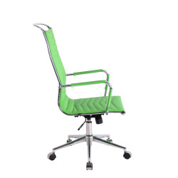 Chaise de bureau Batley en similicuir vert