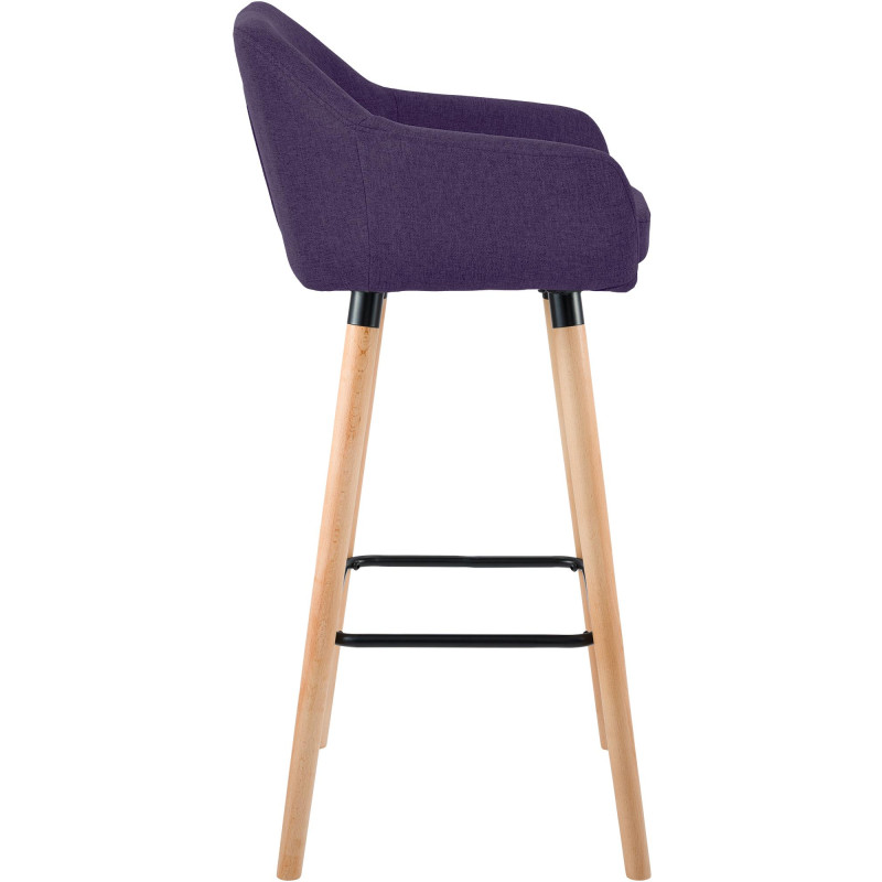 Tabouret de bar Grant, tissu violet