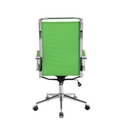 Chaise de bureau Batley en similicuir vert