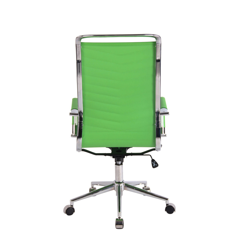 Chaise de bureau Batley en similicuir vert