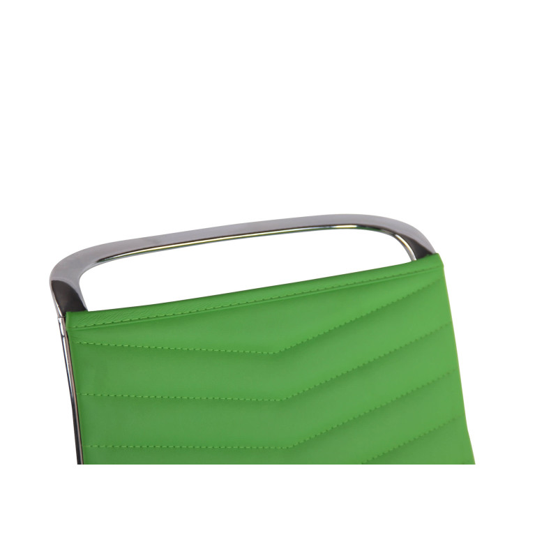 Chaise de bureau Batley en similicuir vert