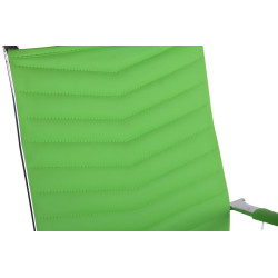 Chaise de bureau Batley en similicuir vert