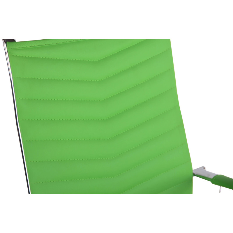 Chaise de bureau Batley en similicuir vert