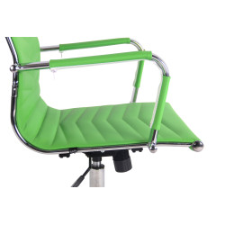 Chaise de bureau Batley en similicuir vert