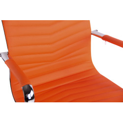 Chaise de bureau Batley en similicuir orange