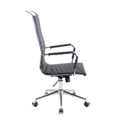 Chaise de bureau Batley en similicuir noir