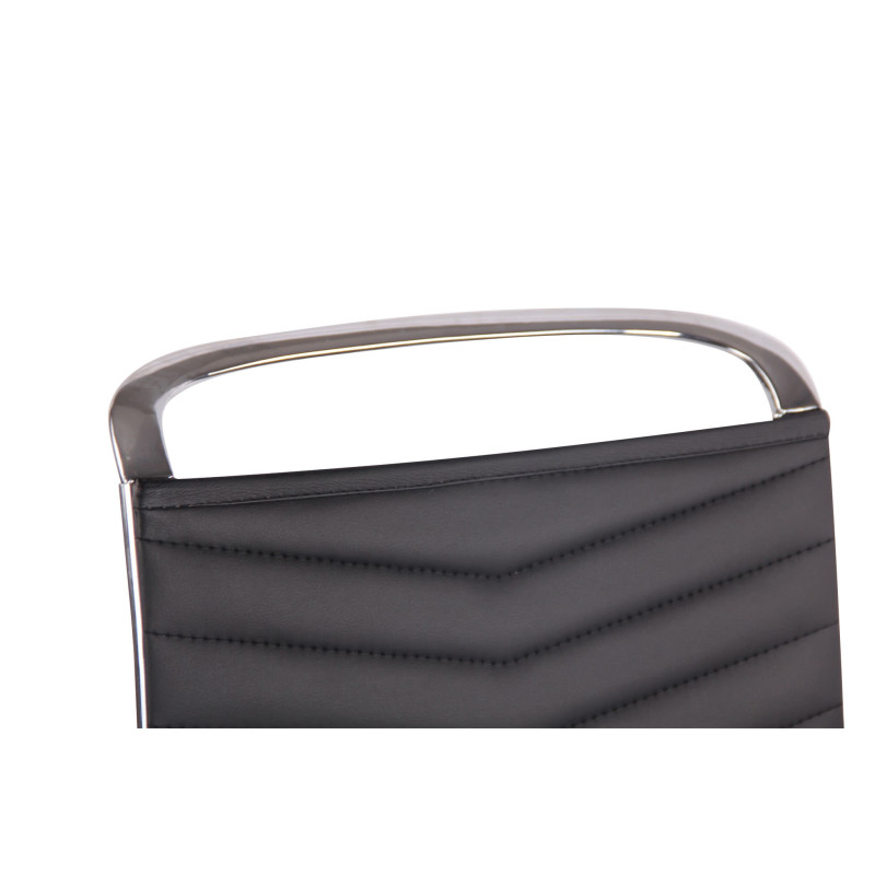 Chaise de bureau Batley en similicuir noir