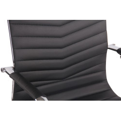 Chaise de bureau Batley en similicuir noir
