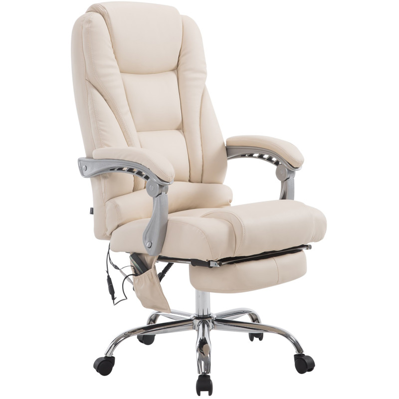 Chaise de bureau Pacific avec fonction massage V2 crème