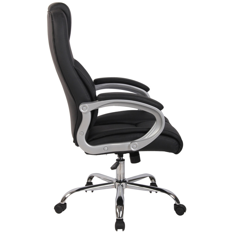 Chaise de bureau BIG Apollo en cuir artificiel V2 noir