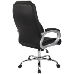Chaise de bureau BIG Apollo en cuir artificiel V2 noir