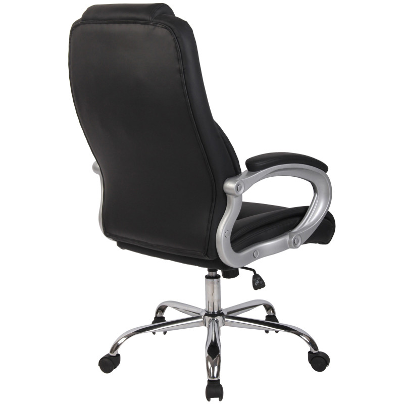 Chaise de bureau BIG Apollo en cuir artificiel V2 noir