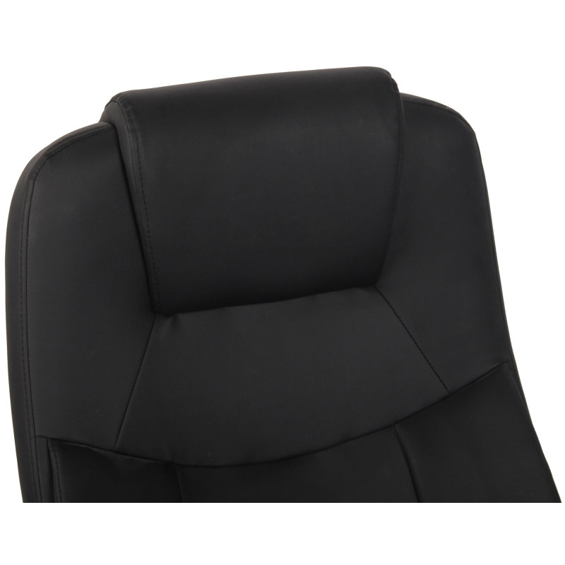 Chaise de bureau BIG Apollo en cuir artificiel V2 noir