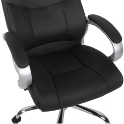 Chaise de bureau BIG Apollo en cuir artificiel V2 noir