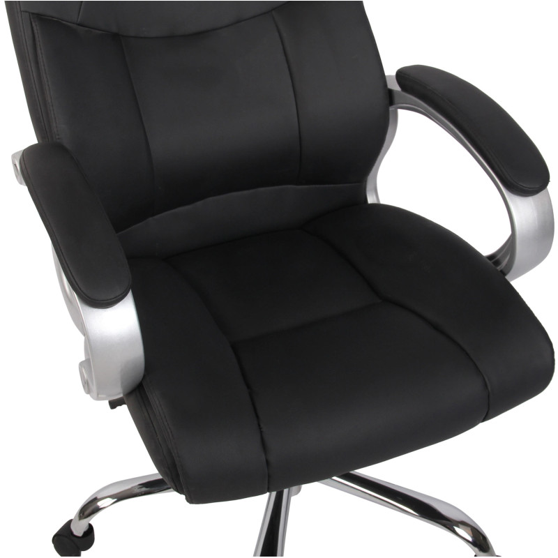 Chaise de bureau BIG Apollo en cuir artificiel V2 noir