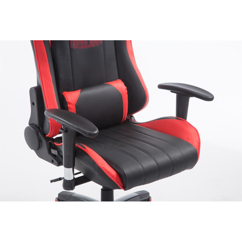 Chaise de bureau de course Shift X2 en cuir artificiel sans repose-pieds noir/rouge