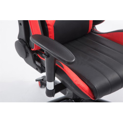 Chaise de bureau de course Shift X2 en cuir artificiel sans repose-pieds noir/rouge