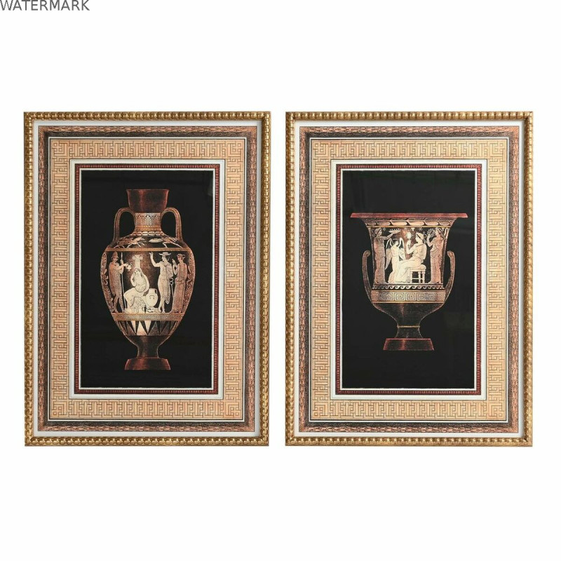 Cadre DKD Home Decor 53 x 3 x 73 cm Vase Néoclassique (2 Unités)