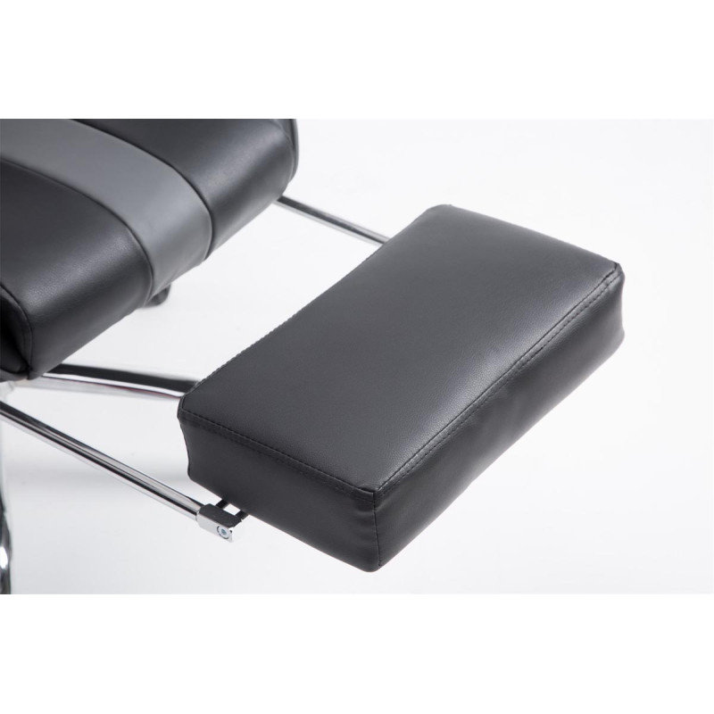 Chaise de bureau de course Limit V2 en cuir artificiel avec repose-pieds noir/gris