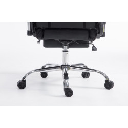 Chaise de bureau de course Limit V2 en cuir artificiel avec repose-pieds noir/marron