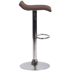 Tabouret de bar Dyn V2, tissu C, marron