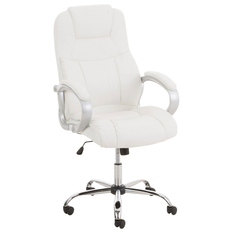 Chaise de bureau BIG Apollo en cuir artificiel V2 blanc