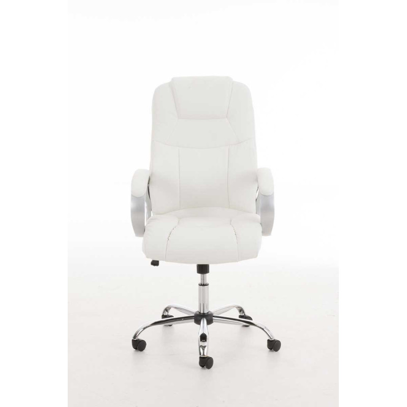 Chaise de bureau BIG Apollo en cuir artificiel V2 blanc