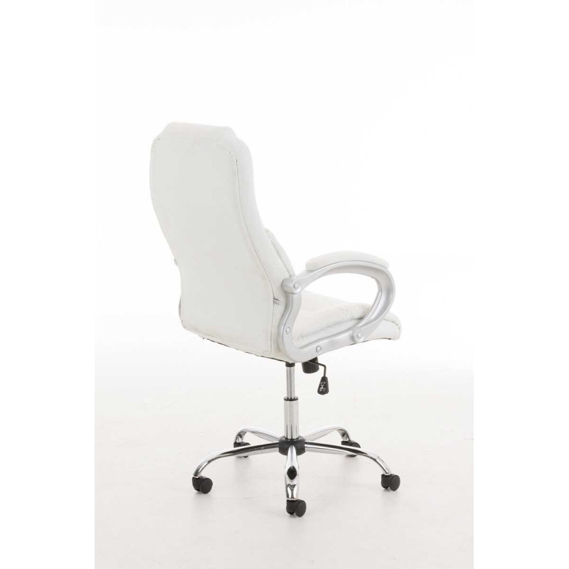 Chaise de bureau BIG Apollo en cuir artificiel V2 blanc