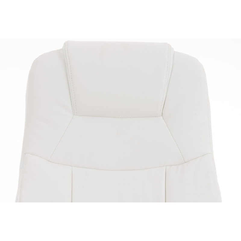 Chaise de bureau BIG Apollo en cuir artificiel V2 blanc