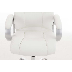 Chaise de bureau BIG Apollo en cuir artificiel V2 blanc
