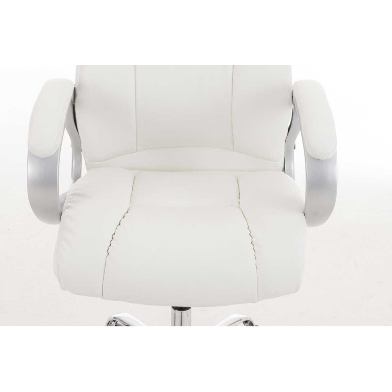 Chaise de bureau BIG Apollo en cuir artificiel V2 blanc