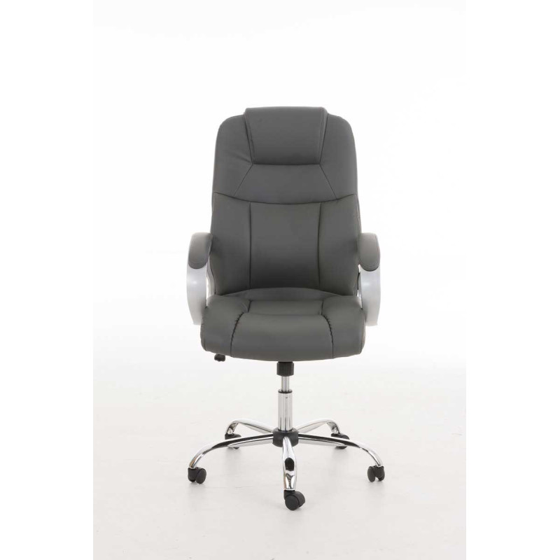 Chaise de bureau BIG Apollo en cuir artificiel V2 gris
