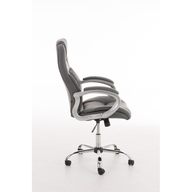 Chaise de bureau BIG Apollo en cuir artificiel V2 gris