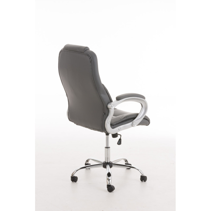 Chaise de bureau BIG Apollo en cuir artificiel V2 gris