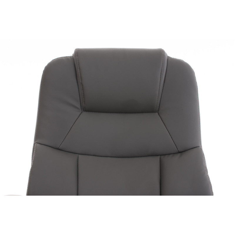 Chaise de bureau BIG Apollo en cuir artificiel V2 gris