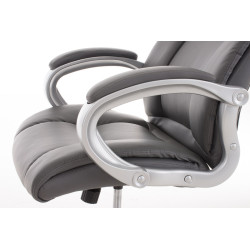 Chaise de bureau BIG Apollo en cuir artificiel V2 gris