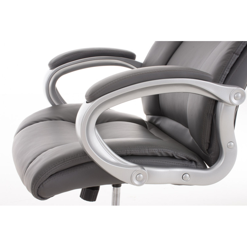 Chaise de bureau BIG Apollo en cuir artificiel V2 gris