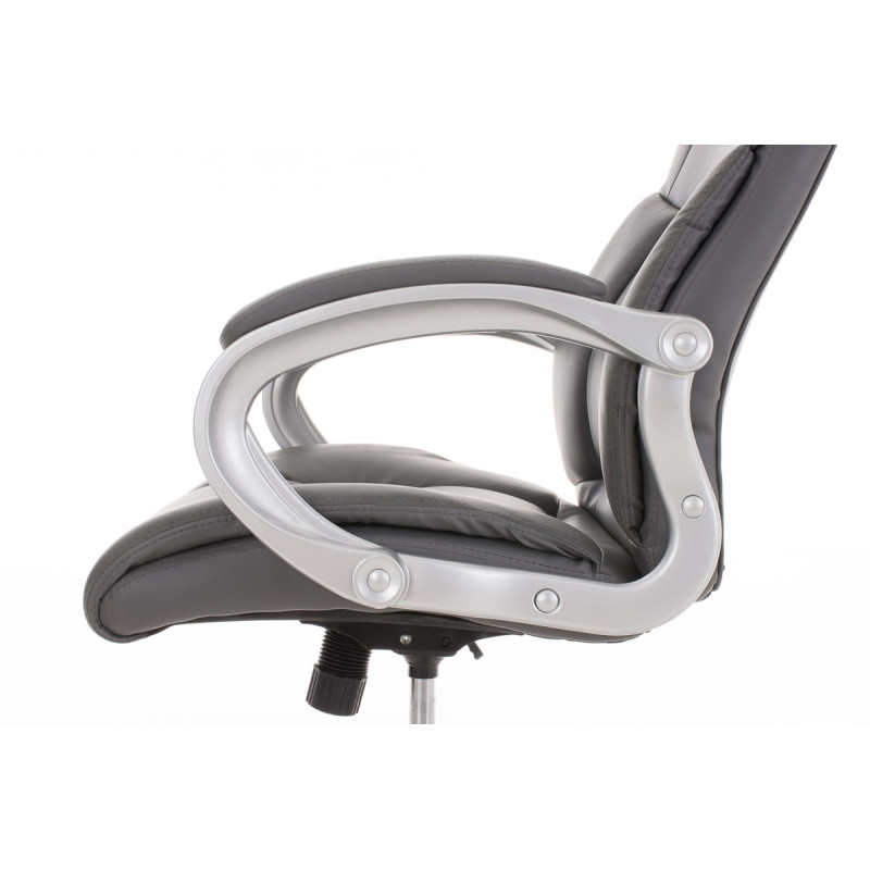 Chaise de bureau BIG Apollo en cuir artificiel V2 gris